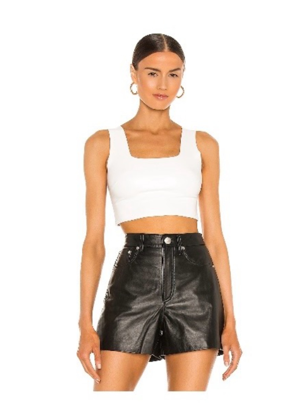 Commando White Square-Neck Crop Top